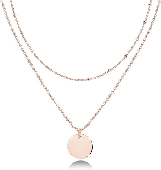 14K Gold Plated Fashion Simple Design Pendant Necklace