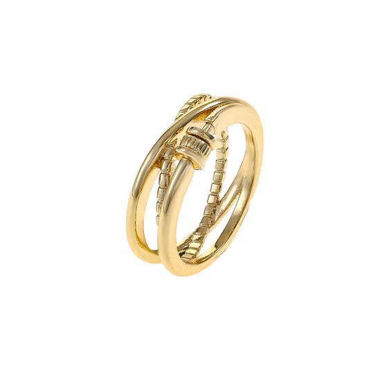 Fidget Spinner 14KT Gold Plated Ring